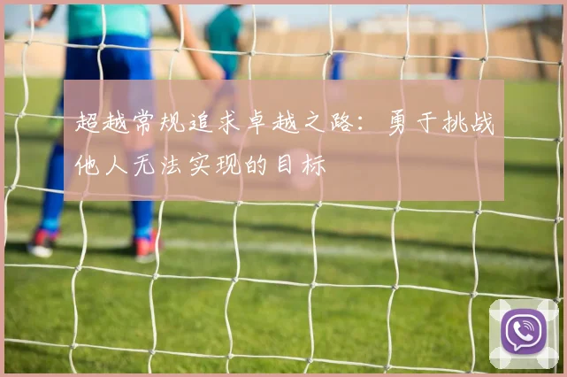 超越常规追求卓越之路：勇于挑战他人无法实现的目标